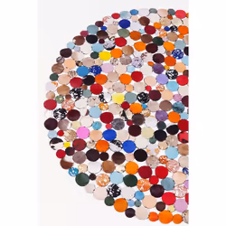 KARE Design 69825 tapis de sol Intérieure Rond Cuir Multicolore
