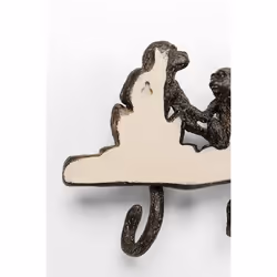KARE Monkey Family porte-manteaux Mural 4 crochet(s) Noir