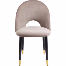 Chaise Iris velours taupe Kare Design