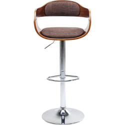 KARE Design Monaco Schoko Tabouret de bar Siège rembourré Dossier rembourré 1 pieds