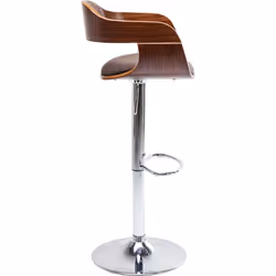 KARE Design Monaco Schoko Tabouret de bar Siège rembourré Dossier rembourré 1 pieds