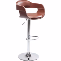 KARE Design Monaco Nougat Tabouret de bar Siège rembourré Dossier rembourré 1 pieds