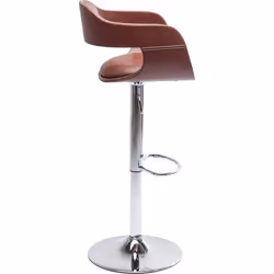 KARE Design Monaco Nougat Tabouret de bar Siège rembourré Dossier rembourré 1 pieds