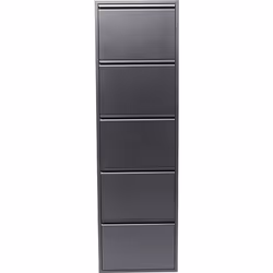 KARE Design Caruso 5, Fermé, Anthracite, Acier, 5 étagères, 500 mm, 1700 mm