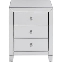 Chevet Luxury 3 tiroirs argent Kare Design