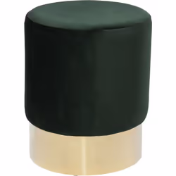 KARE Design 84111, Pouffe/ottomane, Rond, Vert, Polyester, Métal, Adultes