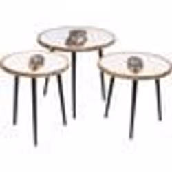 Tables dappoint Masques Africains - KARE - Set de 3 - Ethnique - Ailleurs