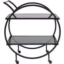 KARE Design Loft, Rond, Noir, Verre, Métal, 740 mm, 395 mm