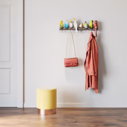 KARE Design Exotic Birds porte-manteaux Mural 5 crochet(s) Bois