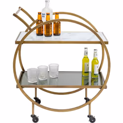 KARE Design Loft, Rond, Transparent, Blanc, Verre, Métal, 740 mm, 395 mm