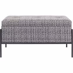 Banc-coffre Iceland blanc et noir 80x40cm Kare Design