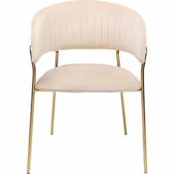 Chaise avec accoudoirs Belle velours crème Kare Design