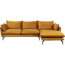 Canapé d'angle Monza droite velours ocre Kare Design