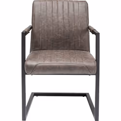Chaise avec accoudoirs Cantilever Thamos marron Kare Design