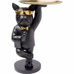 KARE Design 86932, Table de chevet, Noir, Or, Polyrésine, Acier, 1 kg, 400 mm, 340 mm