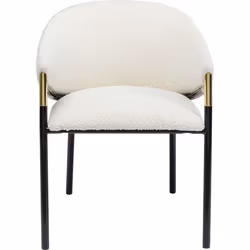 Chaise avec accoudoirs Boulevard Boucle crème Kare Design