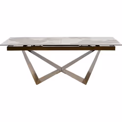 Table à rallonge Connesso 260x90cm blanche Kare Design
