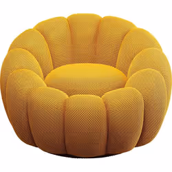 Fauteuil pivotant Peppo Bloom jaune Kare Design
