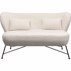 Canapé Jacky Teddy 2 places blanc Kare Design