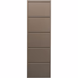KARE Caruso, Fermé, Marron, Acier, 5 étagères, Poudre, Taupe