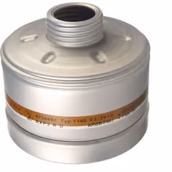 Le filtre combiné a un raccord à visser Rd40 et est compatible avec le Dräger X-plore 6300 et tous les autres masques avec ra ...