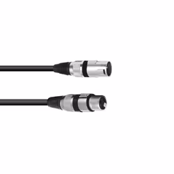 Omnitronic 3022047N, XLR (3-pin), Mâle, XLR (3-pin), Femelle, 3 m, Noir