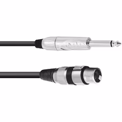 Omnitronic 30225170 XLR Câble adaptateur [1x XLR femelle 3 pôles - 1x Jack mâle 63 mm (mono)] 5.00 m noir