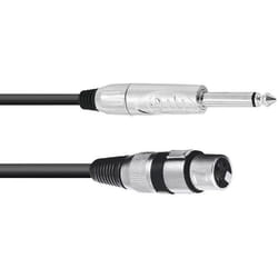 Omnitronic 30225170 XLR Câble adaptateur [1x XLR femelle 3 pôles - 1x Jack mâle 63 mm (mono)] 5.00 m noir