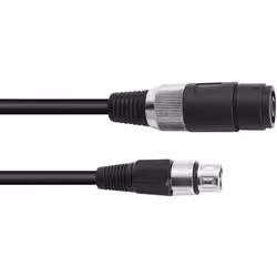 Omnitronic 30225600 XLR Câble adaptateur [1x femelle haut-parleur - 1x XLR femelle 3 pôles] 1.00 m noir