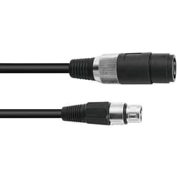 Omnitronic 30225600 XLR Câble adaptateur [1x femelle haut-parleur - 1x XLR femelle 3 pôles] 1.00 m noir