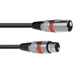 Omnitronic 3022047R XLR Câble de liaison [1x XLR mâle 3 pôles - 1x XLR femelle 3 pôles] 3.00 m noir