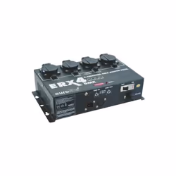 traits 4 canaux commandables · Indicateur LED par canal · Sorties via 4 prises avec contact de mise à la terre · Entrée et so ...