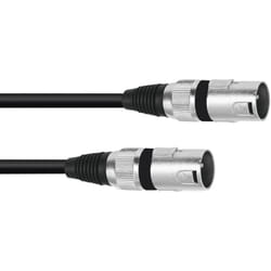 3022075A xlr Câble adaptateur [1x xlr mâle 3 pôles - 1x xlr mâle 3 pôles] 0.20 m noir - Omnitronic