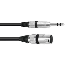 Omnitronic 3022075E XLR Câble adaptateur [1x XLR mâle 3 pôles - 1x Jack mâle 63 mm (stéréo)] 0.15 m noir