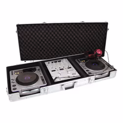 Roadinger 30125356 Etui équipement audio Contrôleur DJ Boîtier rigide Contre-plaqué Noir, Argent - Vue supplémentaire 2