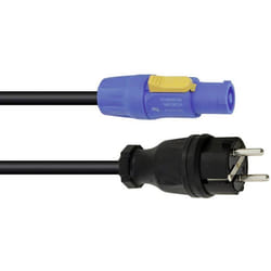 Câble dalimentation PSSO H07RN-F (1 x Prise mâle + contact de protection - 1 x PowerCon mâle) noir 5.00 m