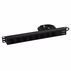Eurolite 30240215, Basique, 1U, horizontale/verticale, Noir, 8 sortie(s) CA, 2,7 m
