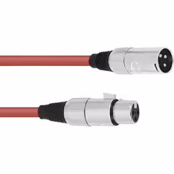 Omnitronic 30220905 XLR Câble de liaison [1x XLR mâle 3 pôles - 1x XLR femelle 3 pôles] 5.00 m rouge