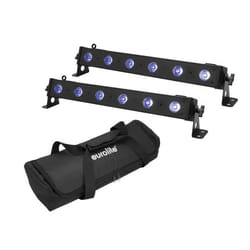Barre LED - EUROLITE - BAR-6 QCL RGB+UV - 2 ampoules - Utilisation intérieure - Noir