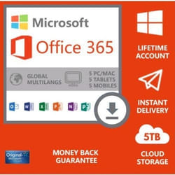 Logiciel Utilitaire - Microsoft - Office 365 Home - 5 Utilisateurs - Téléchargement - Windows 10