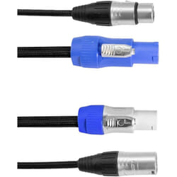 Power-Hybrid dmx Câble de liaison [1x xlr femelle 5 pôles - 1x xlr femelle 5 pôles] 1.5 m Q535983 - Eurolite