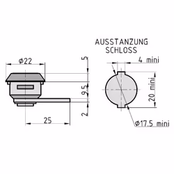 BASI HS 321 KA Serrure de boîte aux lettres Chrome Métal galvanisé