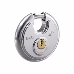 BASI 6100-7000, Cadenas conventionnel, Verrouillage par clé, Clés semblables, Argent, Acier inoxydable, Acier trempé