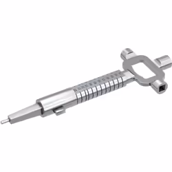 enquête Nouvelle clé à douille et mesureClé universelle sur pression en zinc moulé, nickeléeAvec embout à six pans creux de 3 ...