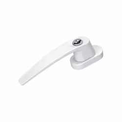BASI 7554-0002, Poignée de fenêtre, Blanc, Blanc, Monochromatique, Serrure cylindrique