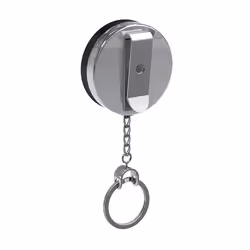 BASI 0006-0556, Porte-clés, Noir, Argent, Métal, Rond, Unisexe, 52 mm