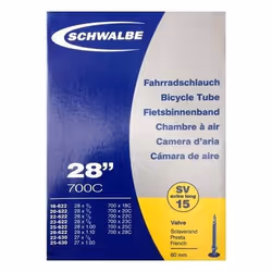 Schwalbe 10427363V, Valve Presta, 28", 22,22 - 25,4 mm, 6 cm, Noir, Allemagne