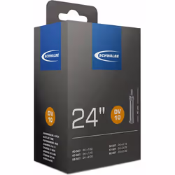 Schwalbe 10421611, Soupape Dunlop, 24", 40 - 62 mm, 4 cm, Caoutchouc, Noir
