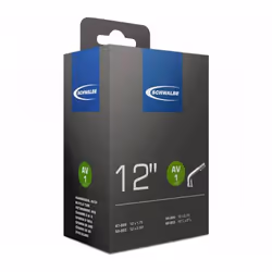 Tube intérieur Schwalbe - 12 x 175/210 - Valve de voiture coudée à 45° - Noir