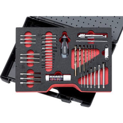 70521 Jeu de tarauds et filières Étui en plastique GS61 hss e M3-M12 - Exact